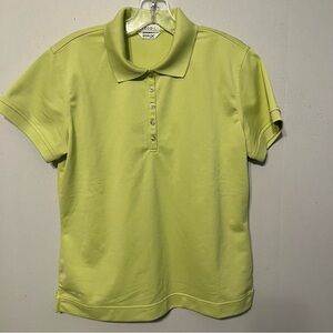 iZod golf cool FX polo shirt size medium light green button front.